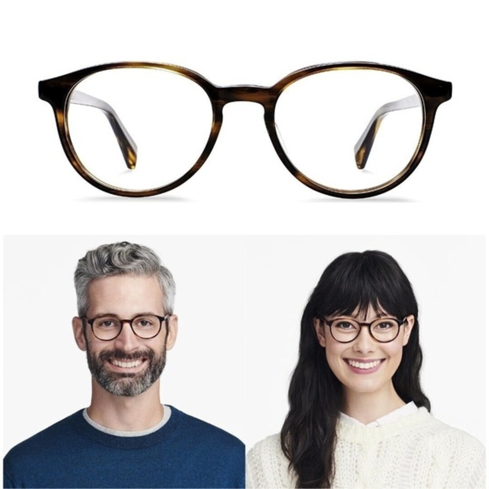 Warby Parker Watts Round Tortoise Shell‎ Sugar Maple Optical Eyeglasses Unisex